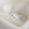 Dainty Heart Necklace for Women – 925 Silver & Zircon Pendant