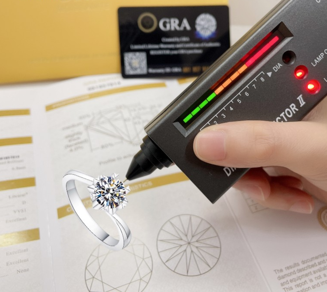 Simple s925 silver 1 carat moissanite diamond button arm snowflake ring female