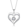 Dainty Heart Necklace for Women – 925 Silver & Zircon Pendant