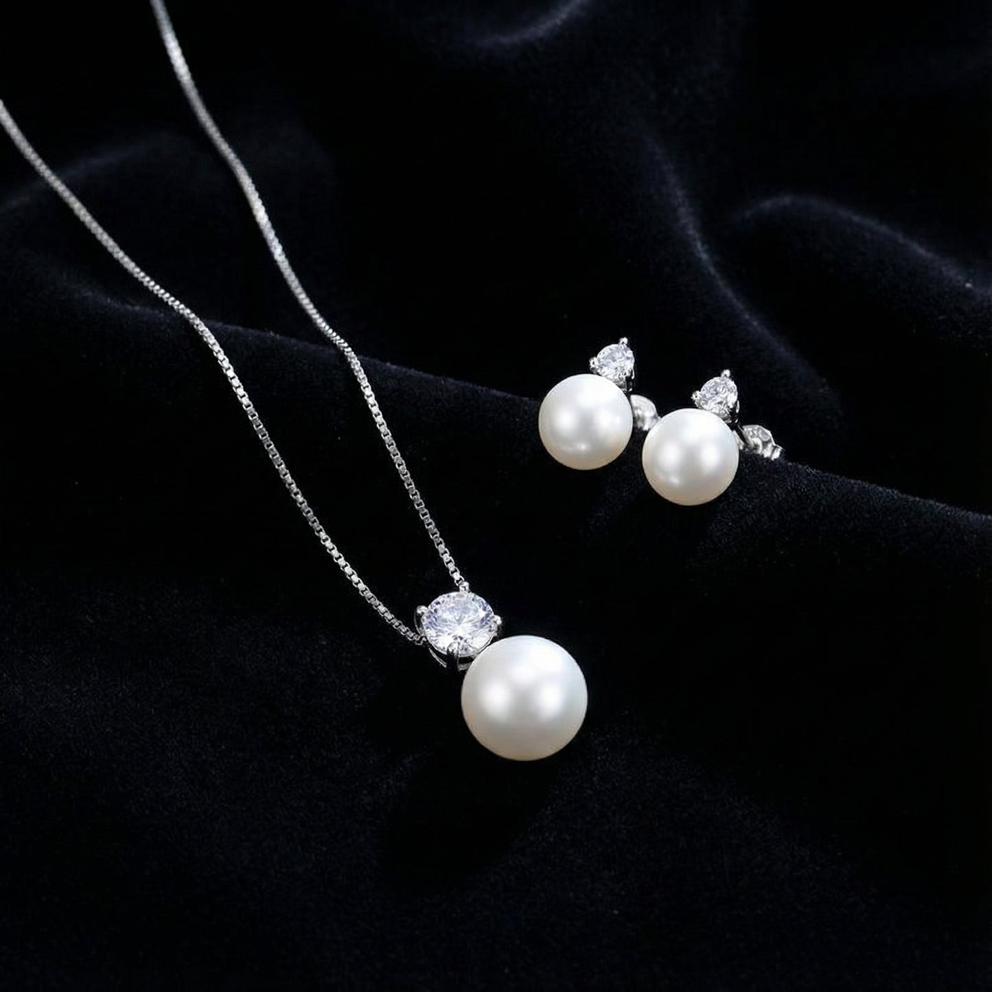 Elegant Freshwater Pearl Jewelry Set – Real Cultured Pearls with 925 Silver