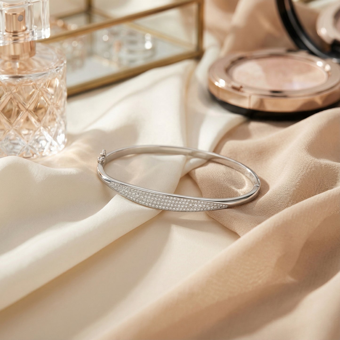 High Quality 925 Sterling Silver Zircon Bangle for Women