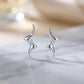Original 925 Sterling Silver Hypoallergenic Wave Bar Stud Earrings