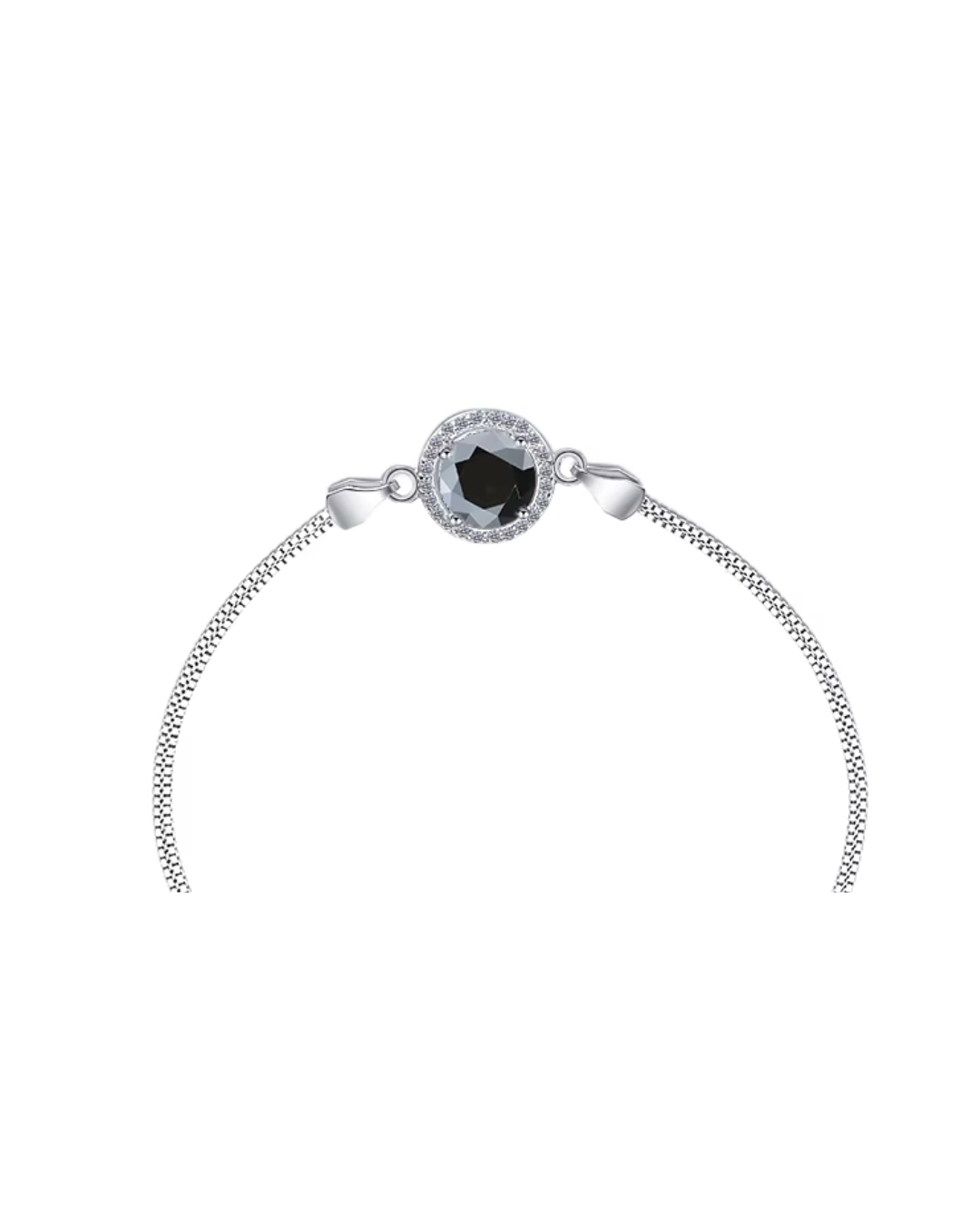 Bold & Elegant 1 Ct Black Moissanite Bracelet – Sterling Silver Jewelry