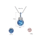 PAG&MAG Swiss Blue Pendant S925 Silver Necklace Women's Topaz Box Chain New European and American Fashion Cross-border