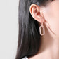 Elegant Rose Gold Long Geometric Earrings – Chic European & American Fashion