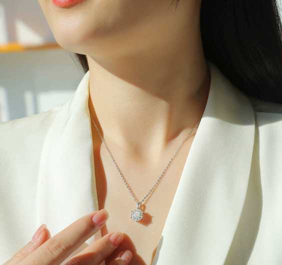 New Hot-Selling | 2 Carat 8mm Light Luxury Moissanite Necklace