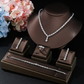 4-Piece Bridal Jewelry Set – CZ Crystal Necklace, Earrings, Bracelet & Ring, Wedding Accessories