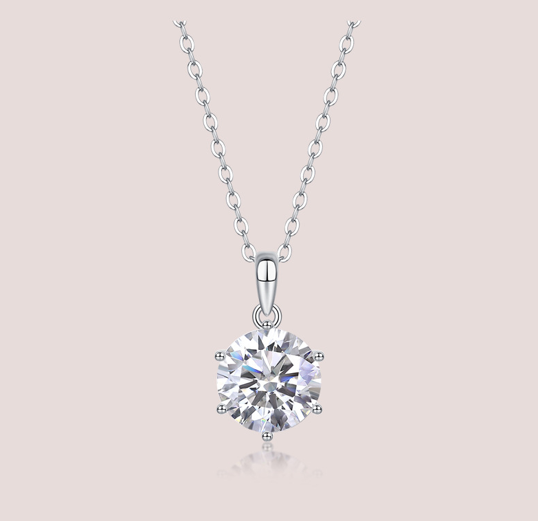 New Hot-Selling | 2 Carat 8mm Light Luxury Moissanite Necklace