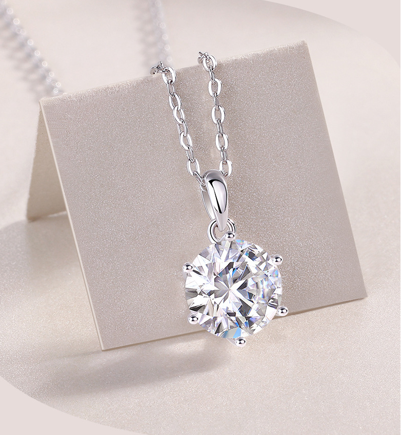 New Hot-Selling | 2 Carat 8mm Light Luxury Moissanite Necklace