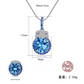 PAG&MAG Swiss Blue Pendant S925 Silver Necklace Women's Topaz Box Chain New European and American Fashion Cross-border
