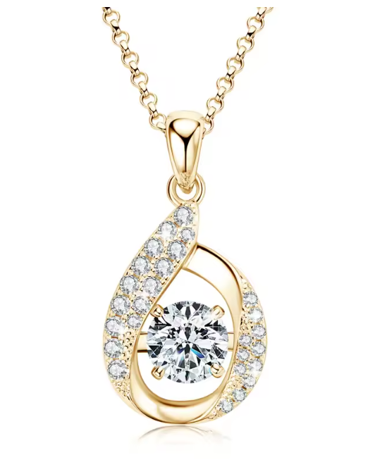 Timeless Heart Necklace with 1ct Moissanite – Sterling Silver Pendant