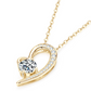 Timeless Gold-Plated Moissanite Heart Necklace – 925 Sterling Silver Pendant