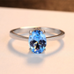 Oval Sky Blue Topaz Solitaire Ring – 925 Sterling Silver Engagement & Wedding Jewelry