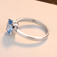 Oval Sky Blue Topaz Solitaire Ring – 925 Sterling Silver Engagement & Wedding Jewelry