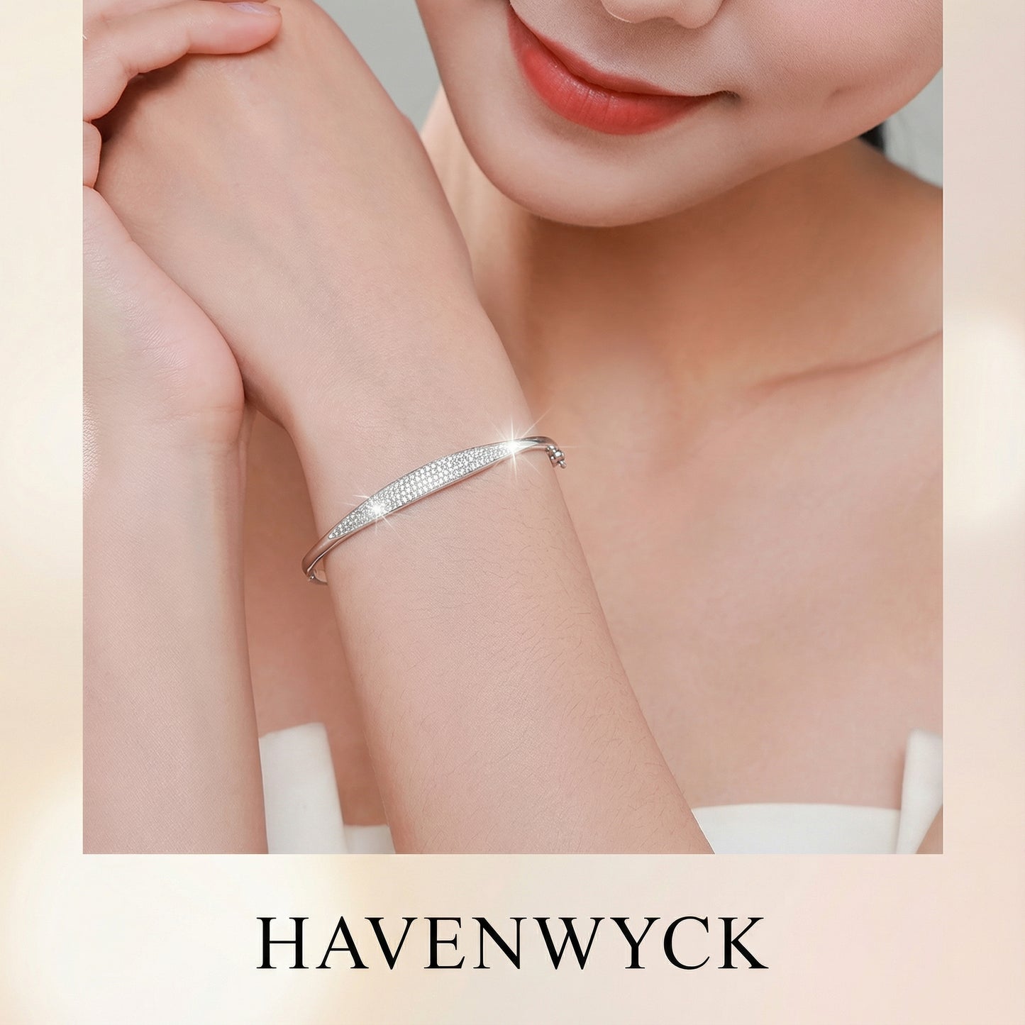 High Quality 925 Sterling Silver Zircon Bangle for Women