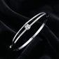 Real S925 Sterling Silver Double-Layer Diamond Bracelet for Women