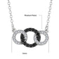 Elegant Circle Necklace & Earrings Set – 925 Silver with Zirconia