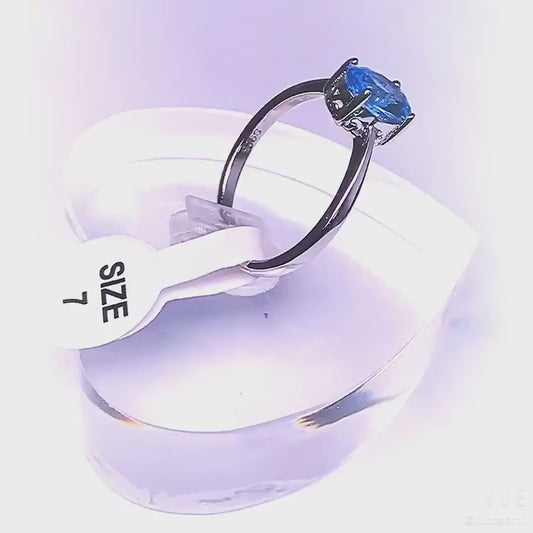 Oval Sky Blue Topaz Solitaire Ring – 925 Sterling Silver Engagement & Wedding Jewelry